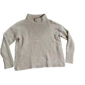 Catherine Malandrino blush‎ pinkish tan cozy mock neck sweater sz M